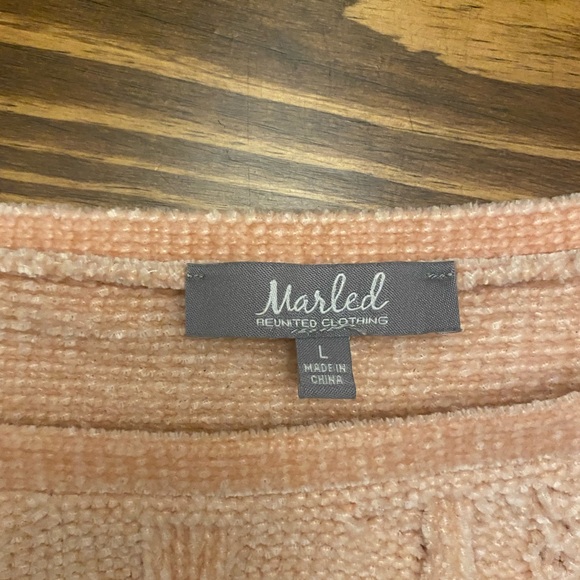 MARLED Reunited Clothing Pink Sweater, Size Large - Picture 4 of 9